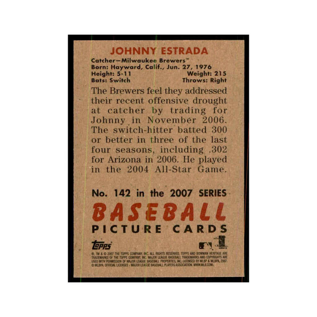 2007 Bowman Heritage Johnny Estrada Baseball Cards #142