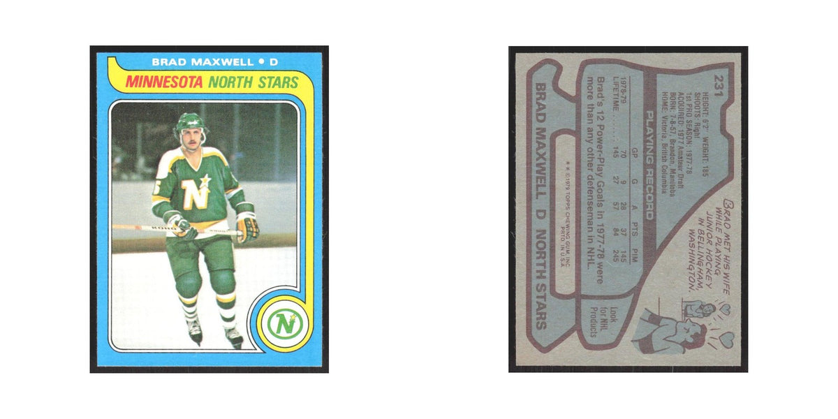 1979 Topps Brad Maxwell Minnesota North Stars #231