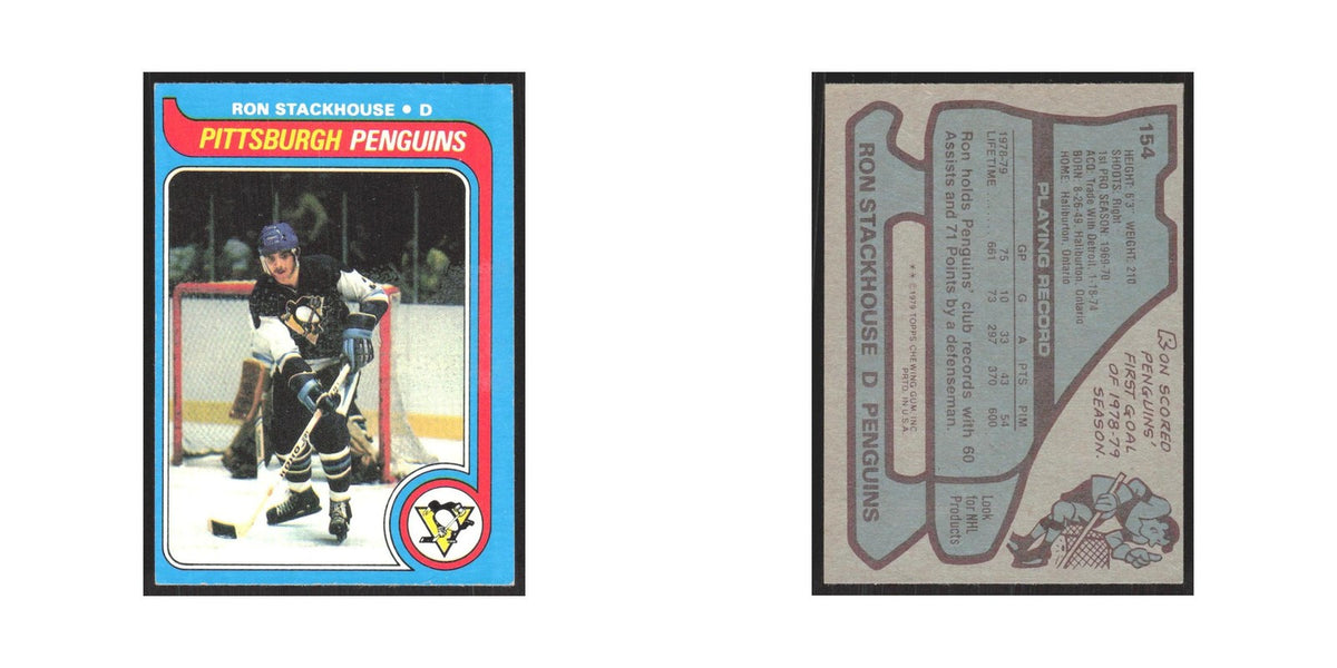 1979 Topps Ron Stackhouse Pittsburgh Penguins #154