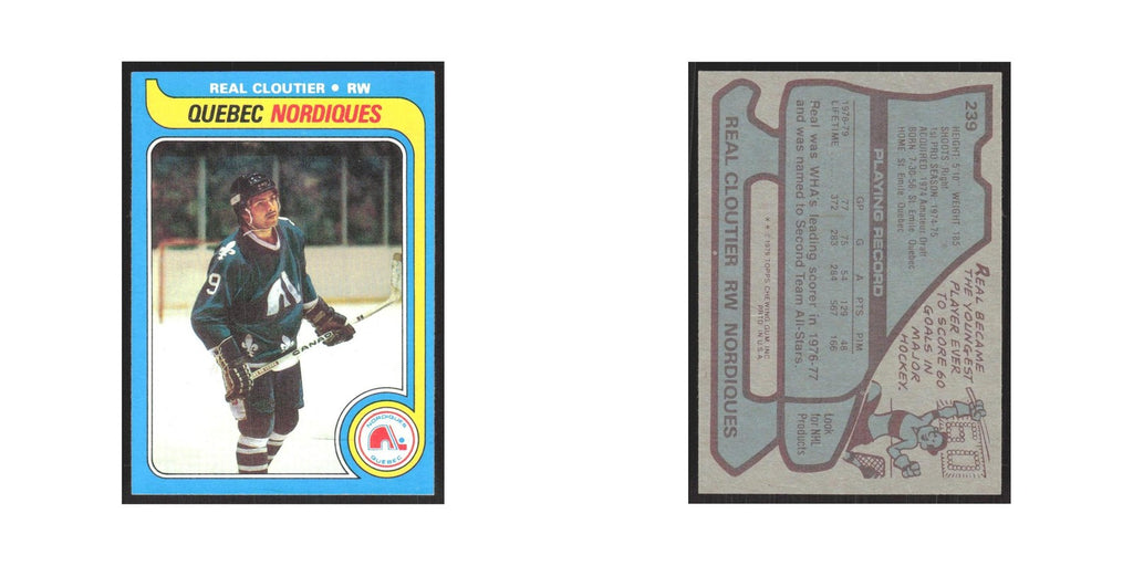 1979 Topps Real Cloutier Quebec Nordiques #239