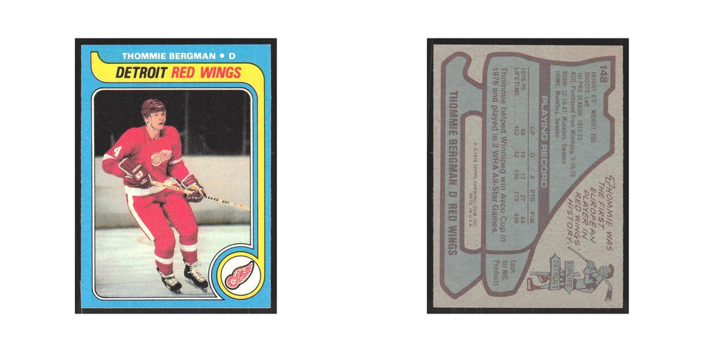 1979 Topps Thommie Bergman Detroit Red Wings #148