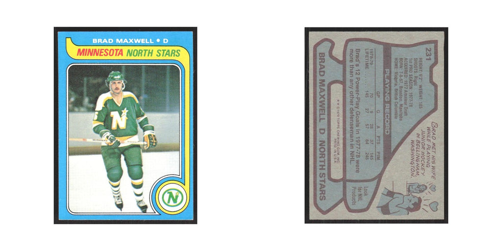 1979 Topps Brad Maxwell Minnesota North Stars #231