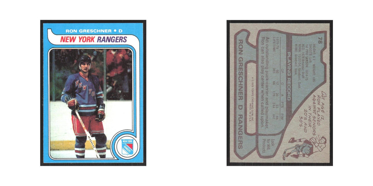1979 Topps Ron Greschner New York Rangers #78
