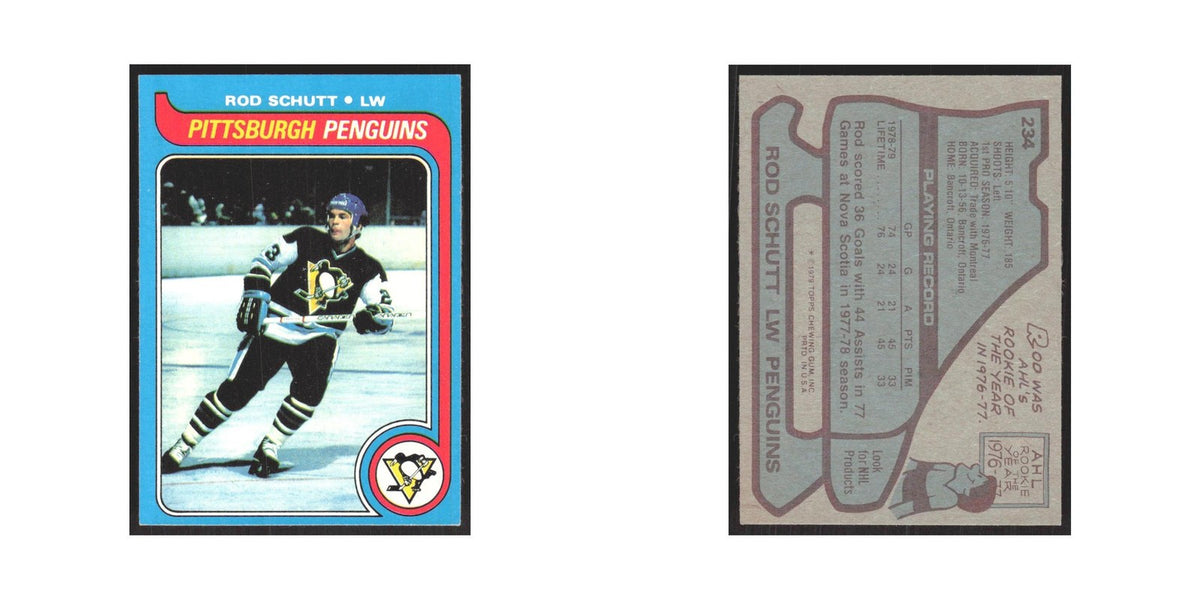 1979 Topps Rod Schutt RC Pittsburgh Penguins #234