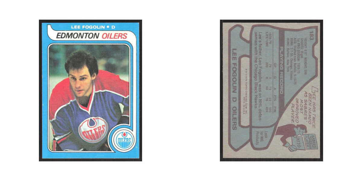 1979 Topps Lee Fogolin Edmonton Oilers #183