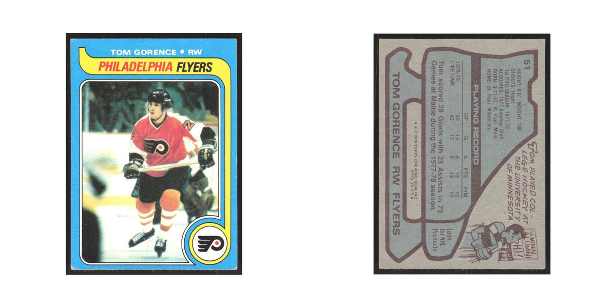 1979 Topps Tom Gorence RC Philadelphia Flyers #51