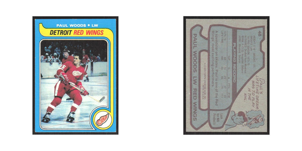 1979 Topps Paul Woods Detroit Red Wings #48