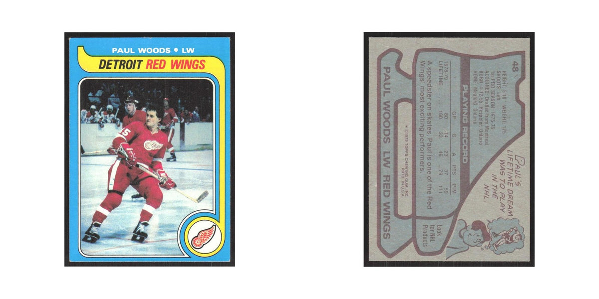 1979 Topps Paul Woods Detroit Red Wings #48