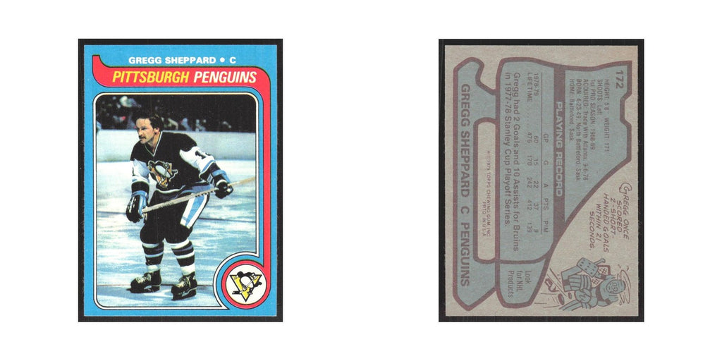 1979 Topps Gregg Sheppard Pittsburgh Penguins #172