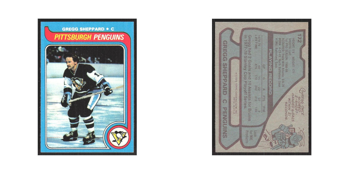 1979 Topps Gregg Sheppard Pittsburgh Penguins #172