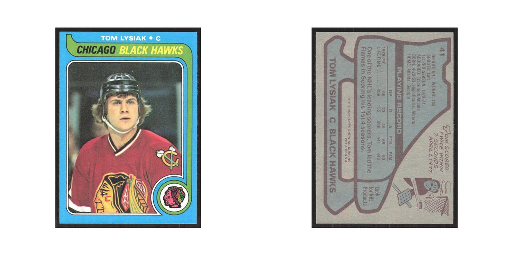 1979 Topps Tom Lysiak Chicago Blackhawks #41