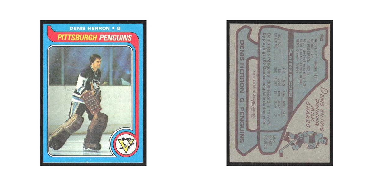 1979 Topps Denis Herron Pittsburgh Penguins #94