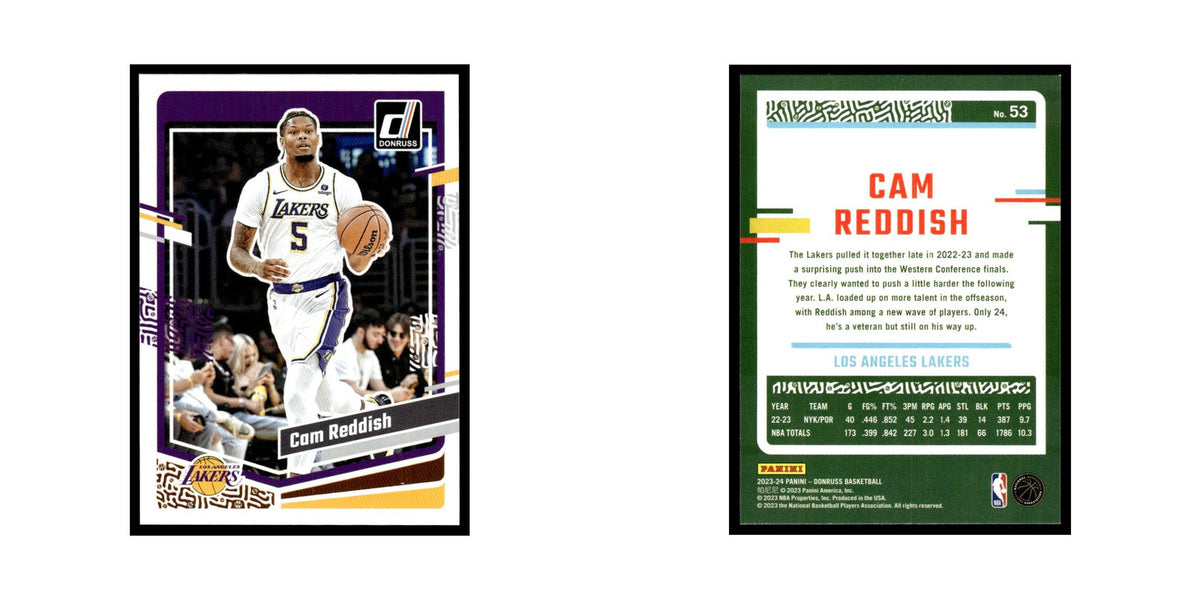 Cam Reddish 2023 Donruss #53 Los Angeles Lakers Basketball Card NM