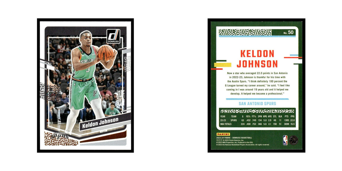 Keldon Johnson 2023 Donruss #50 San Antonio Spurs Basketball Card NM