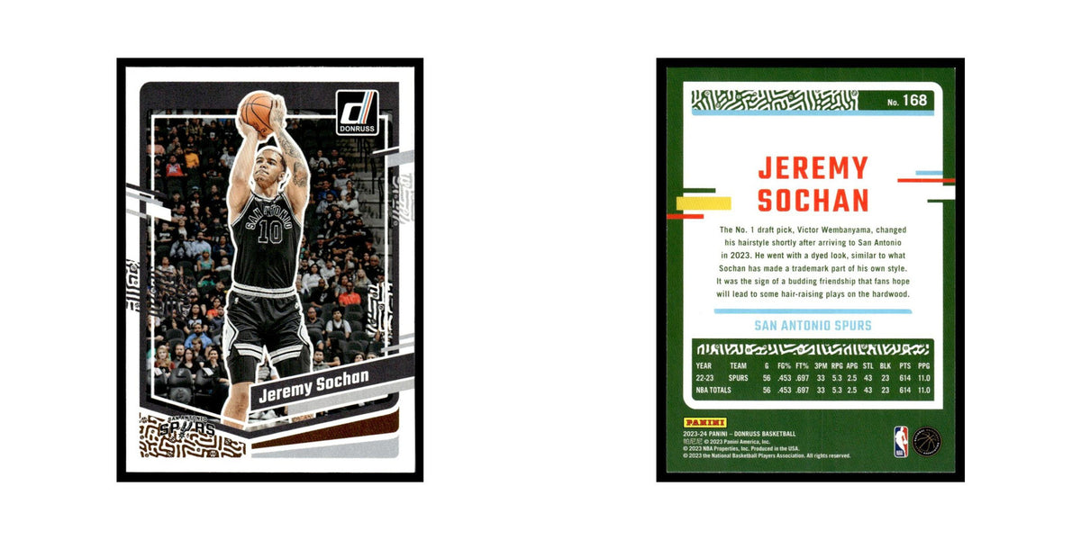 Jeremy Sochan 2023 Donruss #168 San Antonio Spurs Basketball Card NM