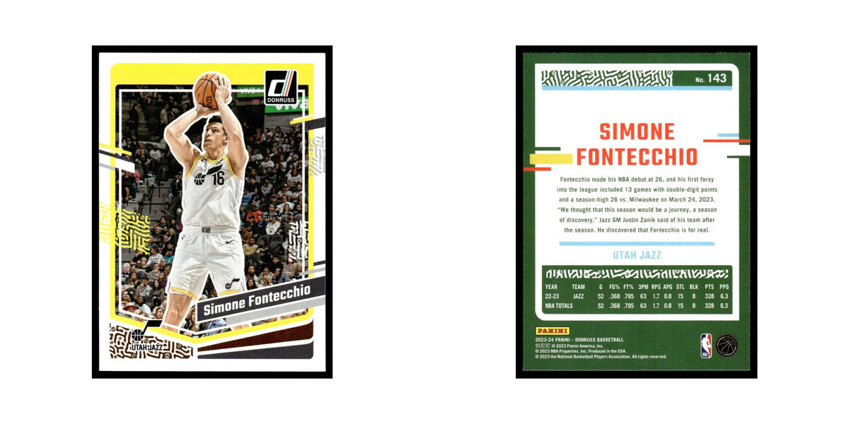 Simone Fontecchio 2023 Donruss #143 Utah Jazz Basketball Card NM