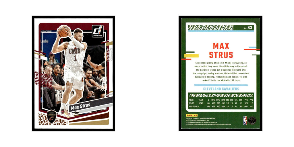 Max Strus 2023 Donruss #83 Cleveland Cavaliers Basketball Card NM