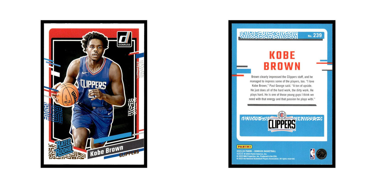 Kobe Brown 2023 Donruss #239 Los Angeles Clippers Basketball Card NM