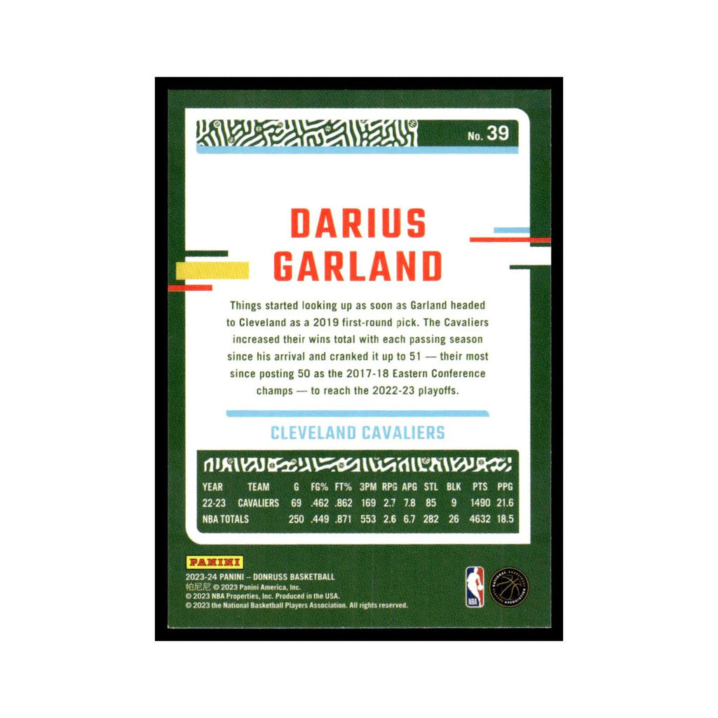 Darius Garland 2023 Donruss #39 Cleveland Cavaliers Basketball Card NM