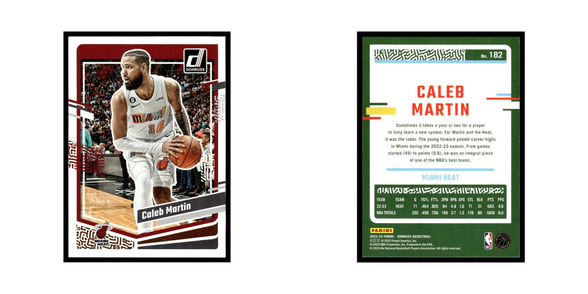 Caleb Martin 2023 Donruss #182 Miami Heat Basketball Card NM