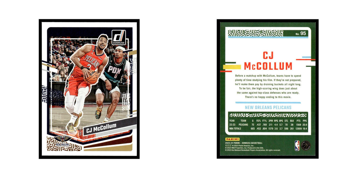 CJ McCollum 2023 Donruss #95 New Orleans Pelicans Basketball Card NM
