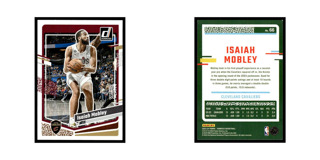 Isaiah Mobley 2023 Donruss #66 Cleveland Cavaliers Basketball Card NM