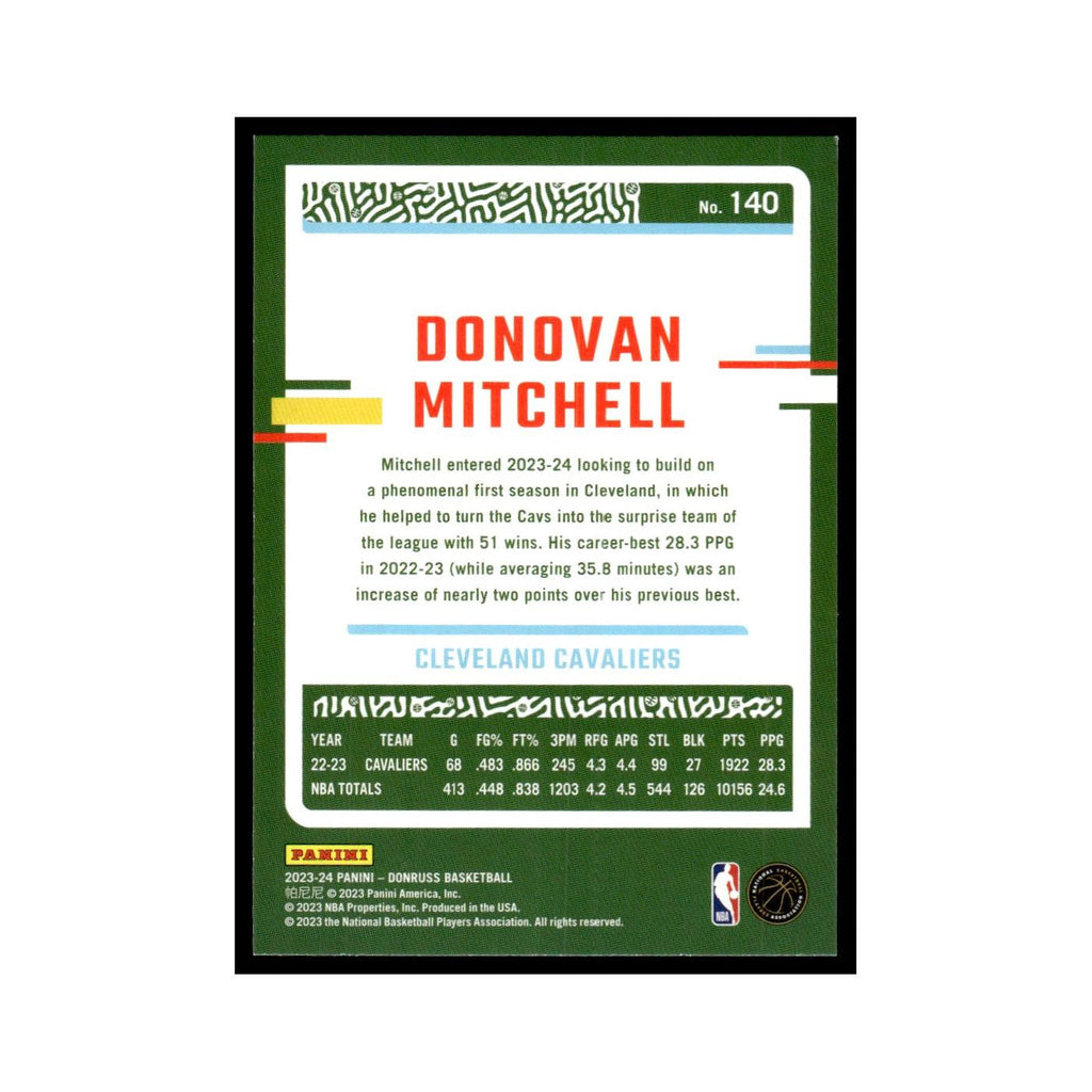 Donovan Mitchell 2023 Donruss #140 Cleveland Cavaliers Basketball Card NM