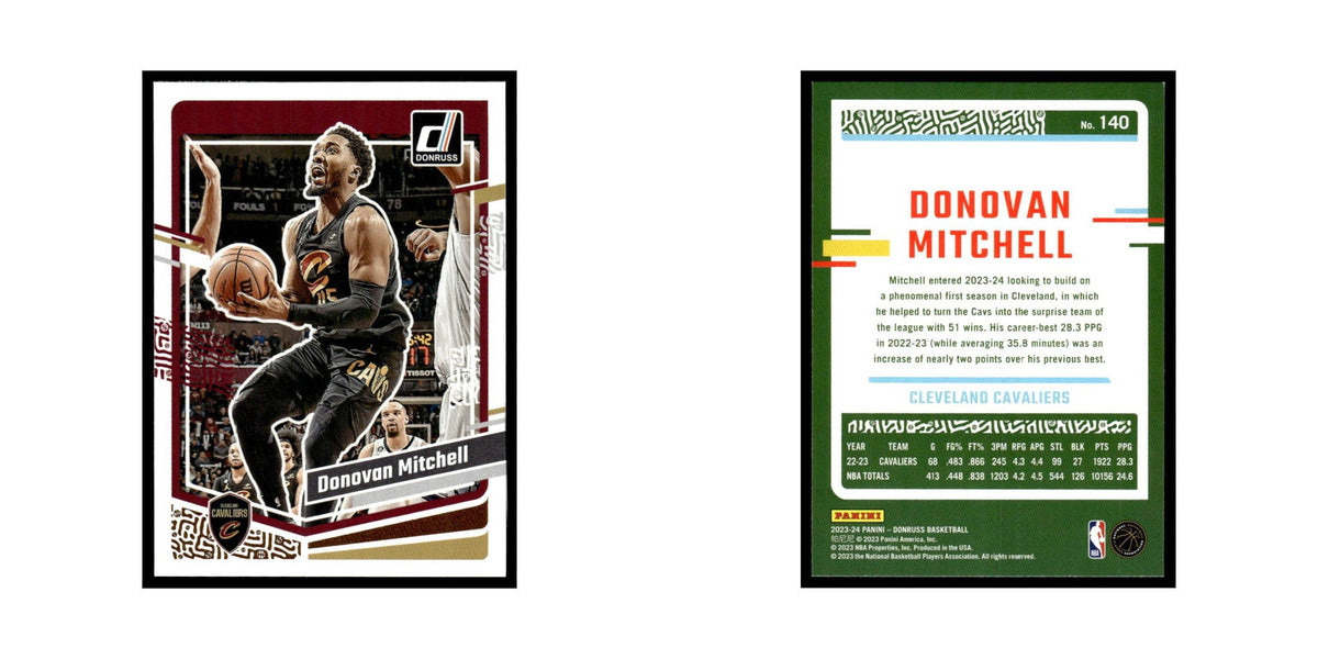 Donovan Mitchell 2023 Donruss #140 Cleveland Cavaliers Basketball Card NM