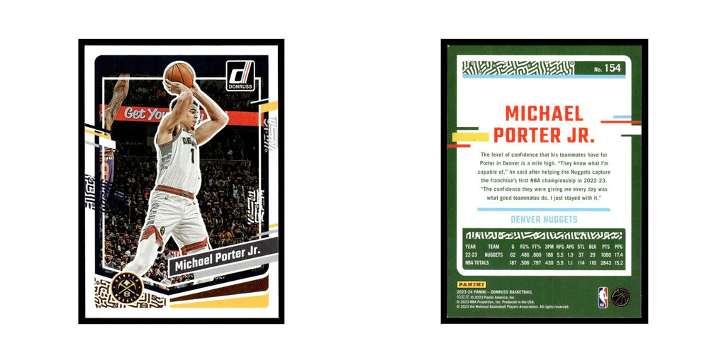 Michael Porter Jr. 2023 Donruss #154 Denver Nuggets Basketball Card NM