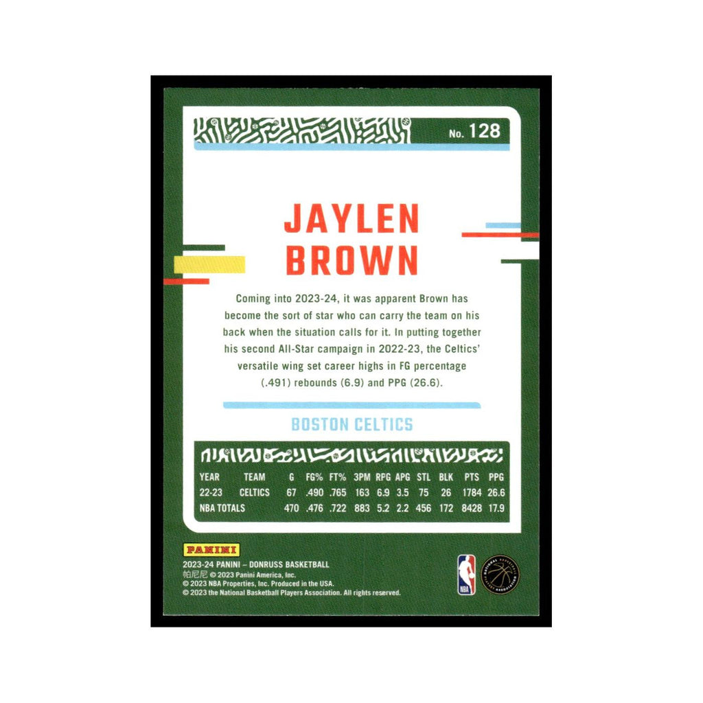 Jaylen Brown 2023 Donruss #128 Boston Celtics Basketball Card NM