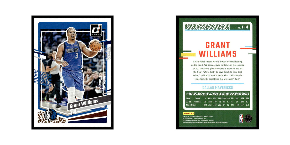 Grant Williams 2023 Donruss #114 Dallas Mavericks Basketball Card NM