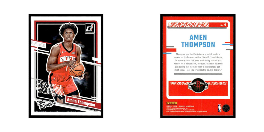 Amen Thompson 2023 Donruss #4 Houston Rockets Basketball Card NM