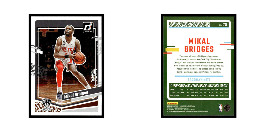 Mikal Bridges 2023 Donruss #70 Brooklyn Nets Basketball Card NM