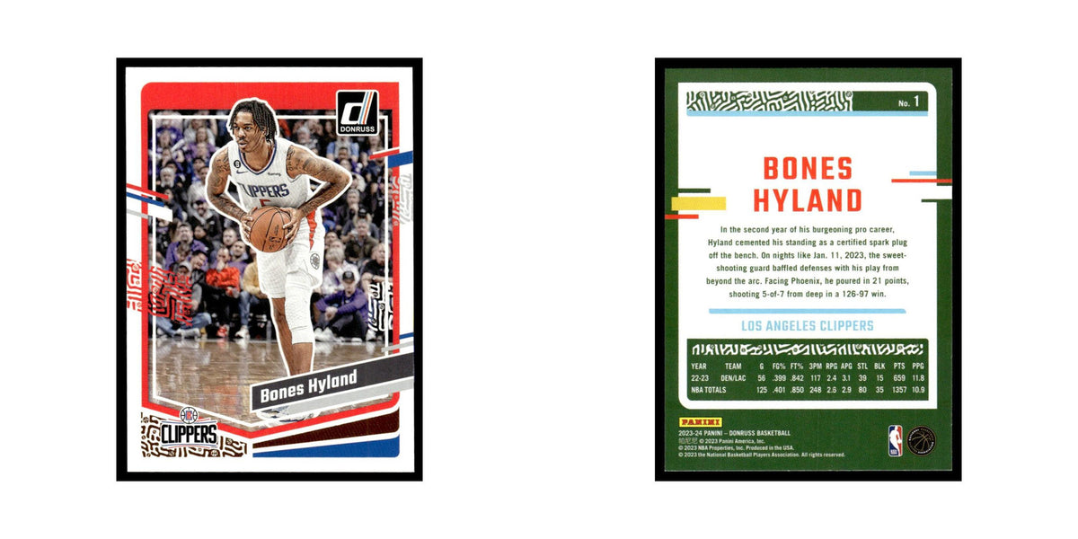 Bones Hyland 2023 Donruss #1 Los Angeles Clippers Basketball Card NM