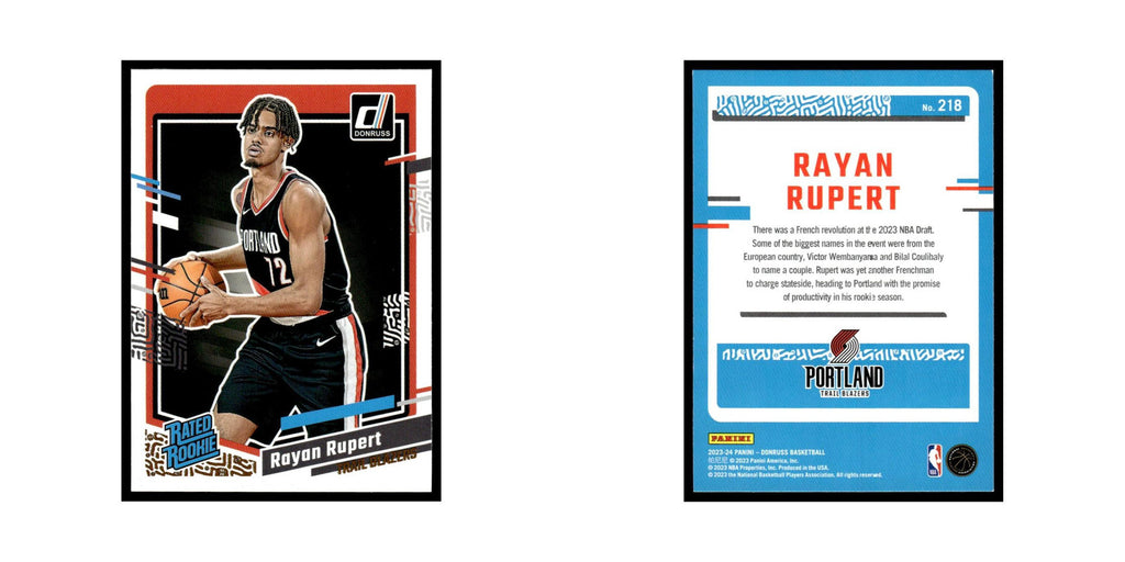 Rayan Rupert Rookie 2023 Donruss #218 Portland Trail Blazers Basketball Card NM
