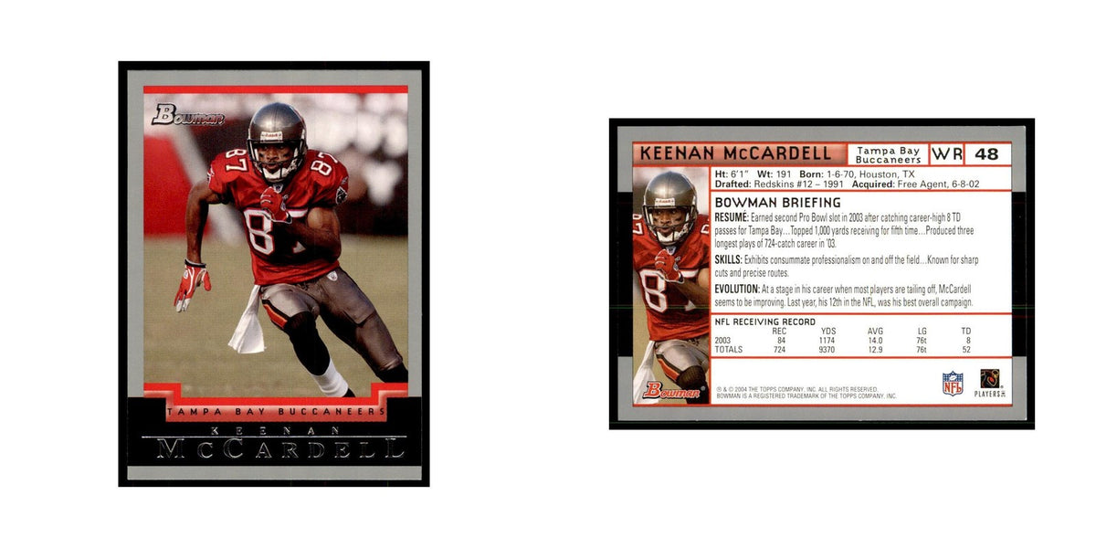 2004 Bowman Keenan McCardell Football Cards #48