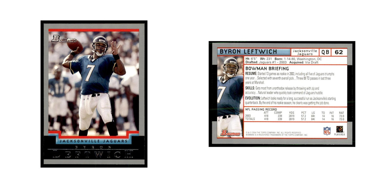 2004 Bowman Byron Leftwich Football Cards #62