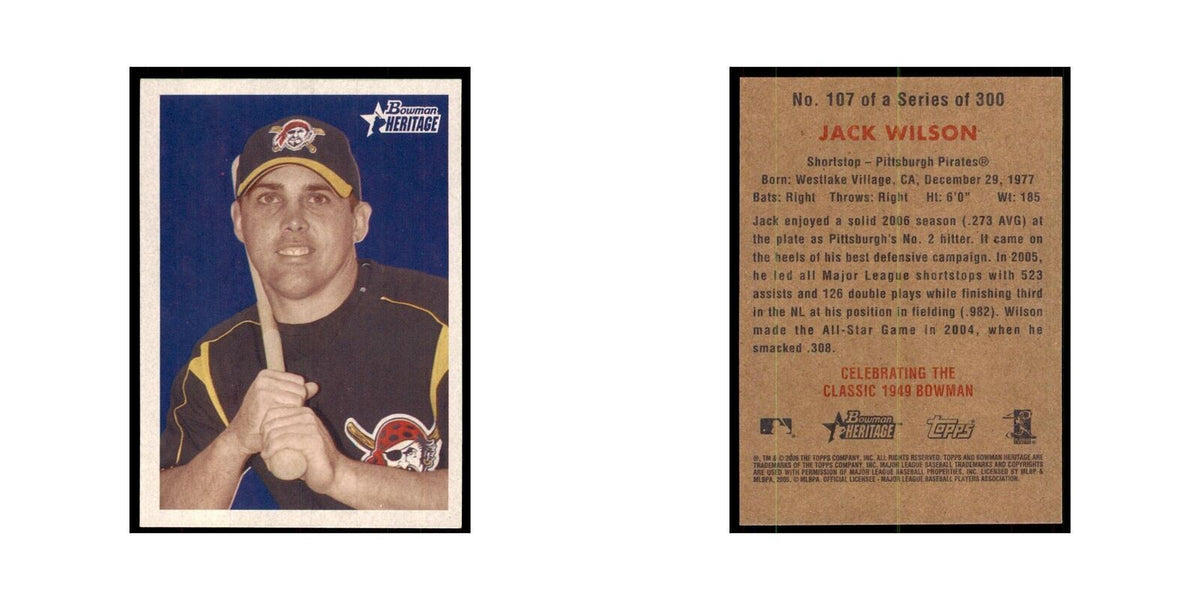 2006 Bowman Heritage Jack Wilson Baseball Cards #107