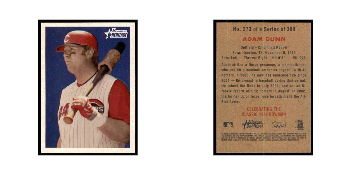 2006 Bowman Heritage Adam Dunn Baseball Cards #273