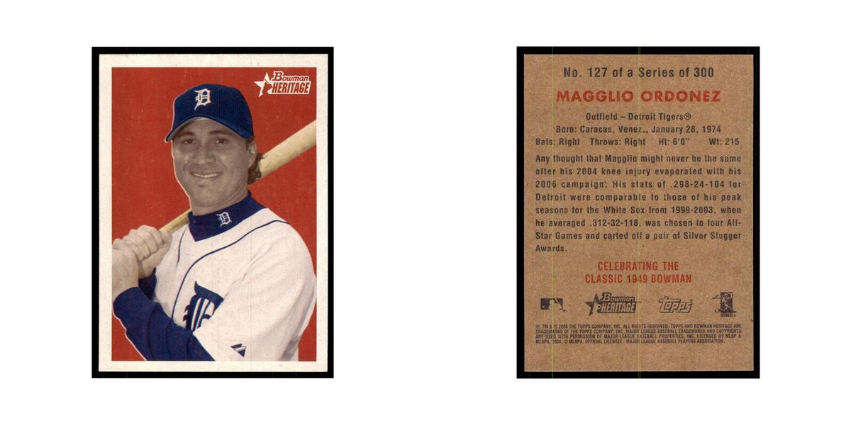 2006 Bowman Heritage Magglio Ordonez Baseball Cards #127