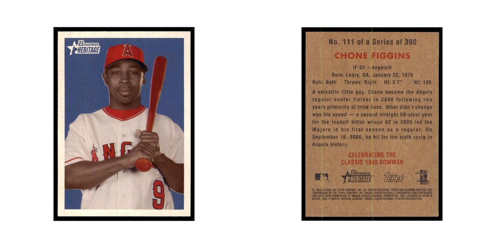 2006 Bowman Heritage Chone Figgins Baseball Cards #111