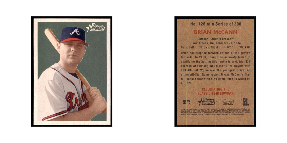2006 Bowman Heritage Brian McCann Baseball Cards #126