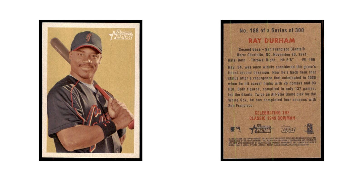 2006 Bowman Heritage Ray Durham Baseball Cards #188