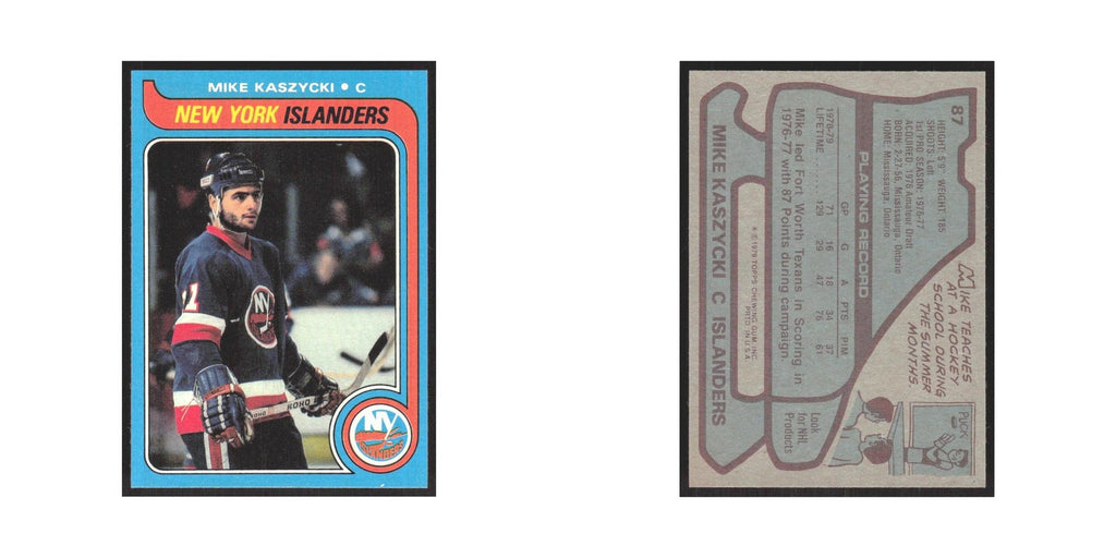 1979 Topps Mike Kaszycki New York Islanders #87