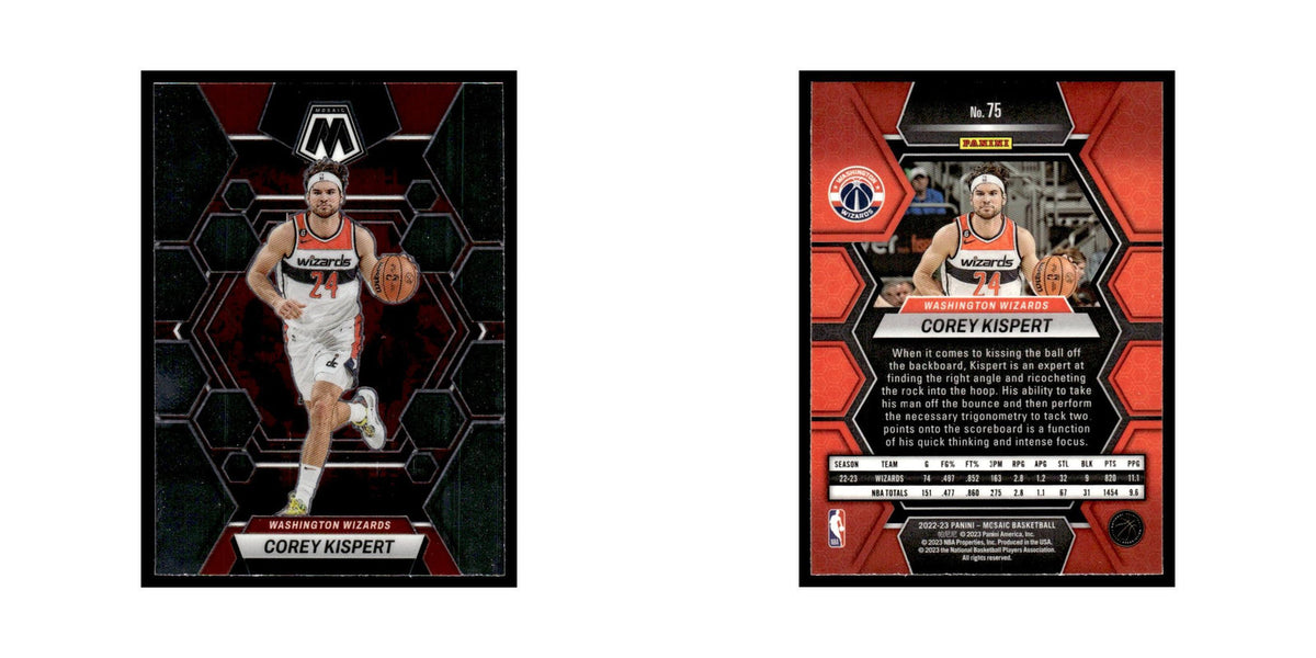 Corey Kispert 2022 Panini Mosaic #75 Washington Wizards Basketball Card NM
