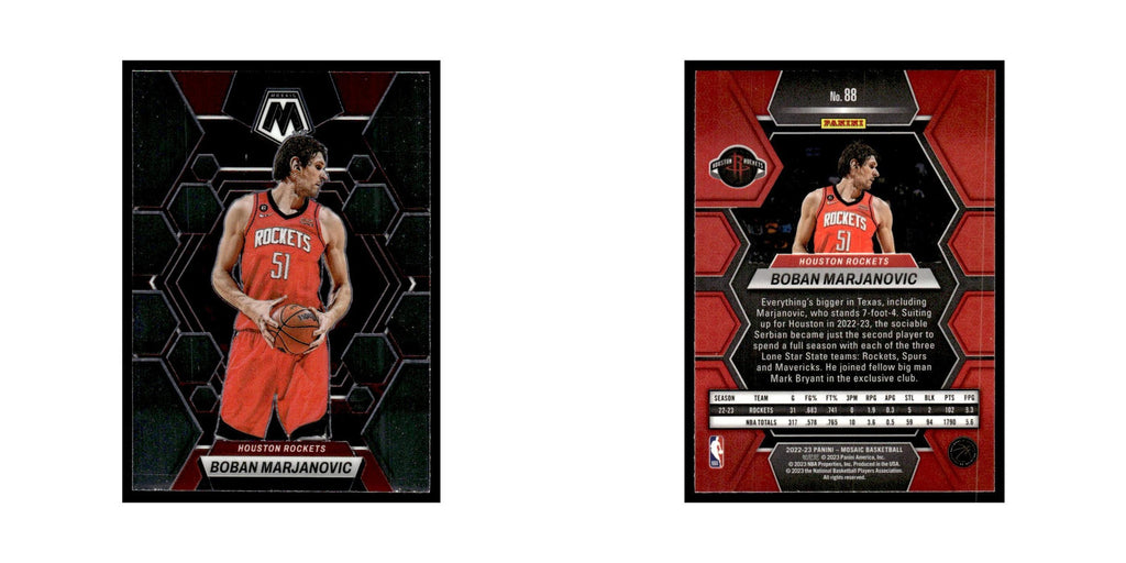 Boban Marjanovic 2022 Panini Mosaic #88 Houston Rockets Basketball Card NM