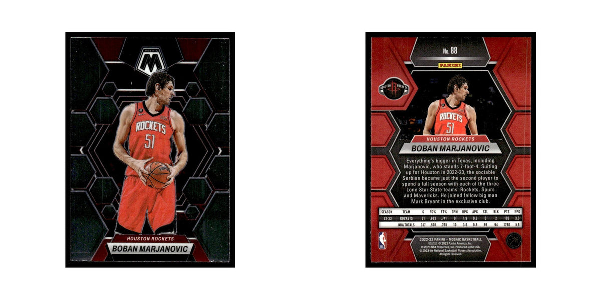 Boban Marjanovic 2022 Panini Mosaic #88 Houston Rockets Basketball Card NM