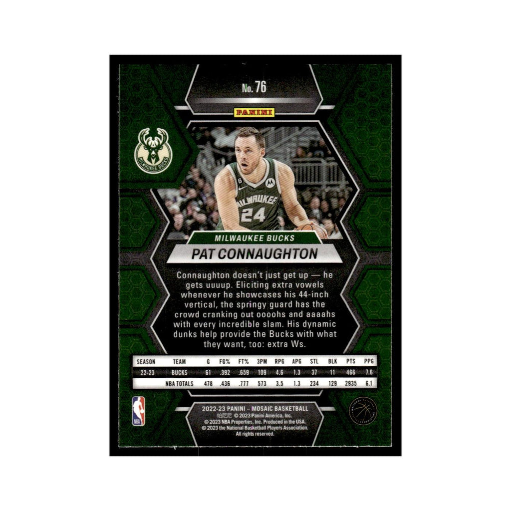Pat Connaughton 2022 Panini Mosaic #76 Milwaukee Bucks Basketball Card NM
