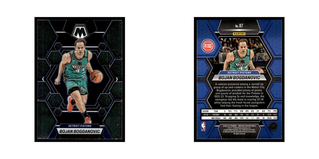 Bojan Bogdanovic 2022 Panini Mosaic #87 Detroit Pistons Basketball Card NM