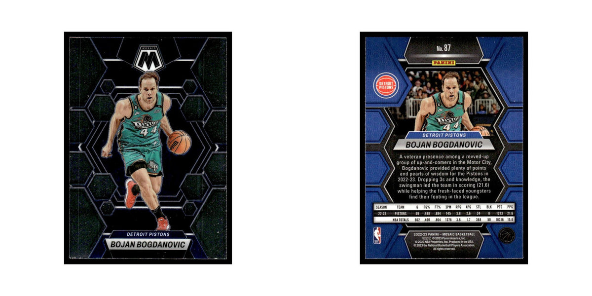 Bojan Bogdanovic 2022 Panini Mosaic #87 Detroit Pistons Basketball Card NM